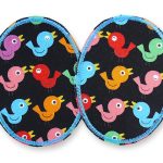 2 Knieflicken bunte Vögelchen, 6 x 8 cm, Flicken zum aufbügeln