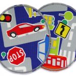 2 XL Knieflicken Autos & Verkehr, 10 x 12 cm, Flicken für Kinderhosen
