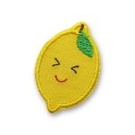 Patch Zitrone gelb, 6 x 4 cm, Aufbügler Aufnäher Bügelbild
