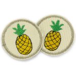 2 Ananas Mini Patches, 4 cm