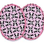 2 Knieflicken Pandabär, 6 x 8 cm, Bügelflicken Kinder
