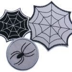 Set 3 Patches Spinne und Spinnennetz, Bügelbilder Aufnäher