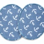 2 Knieflicken Anker blaugrau, 2 Größen