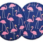 2 Knieflicken Flamingo, 8 x 10 cm, Bügelflicken Kinder