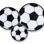 Fußball Aufnäher 3er Set, Flicken zum aufbügeln