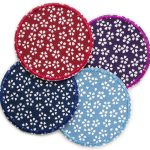 Hosenflicken Blüten, 4 Farben, 7 cm