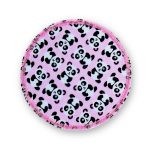 Pandabär Hosenflicken rosa, 7 cm, Panda Flicken zum aufbügeln