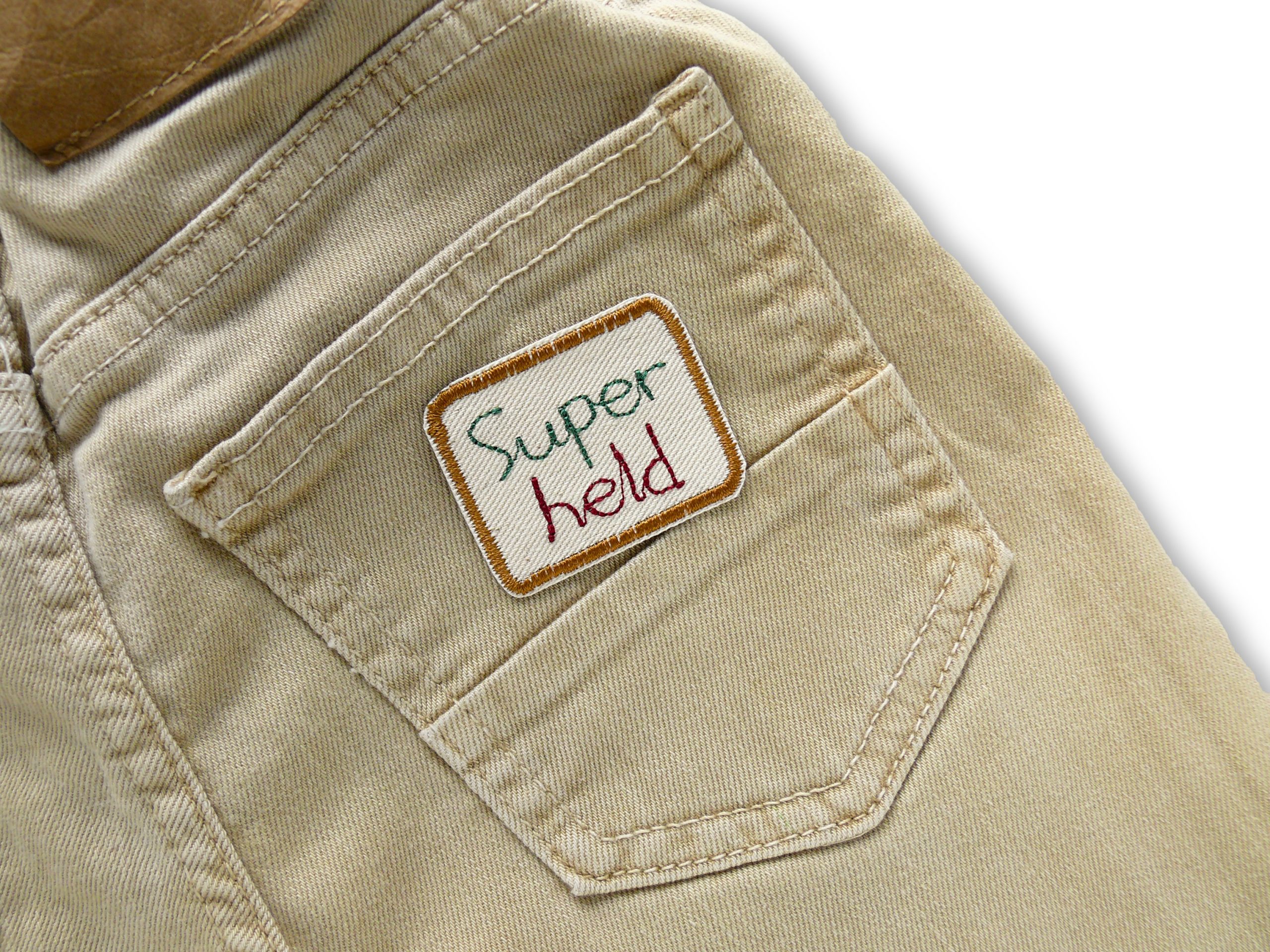 Patch Superheld & Superheldin, 4,5 x 3,5 cm, Hero Aufnäher – Bild 4