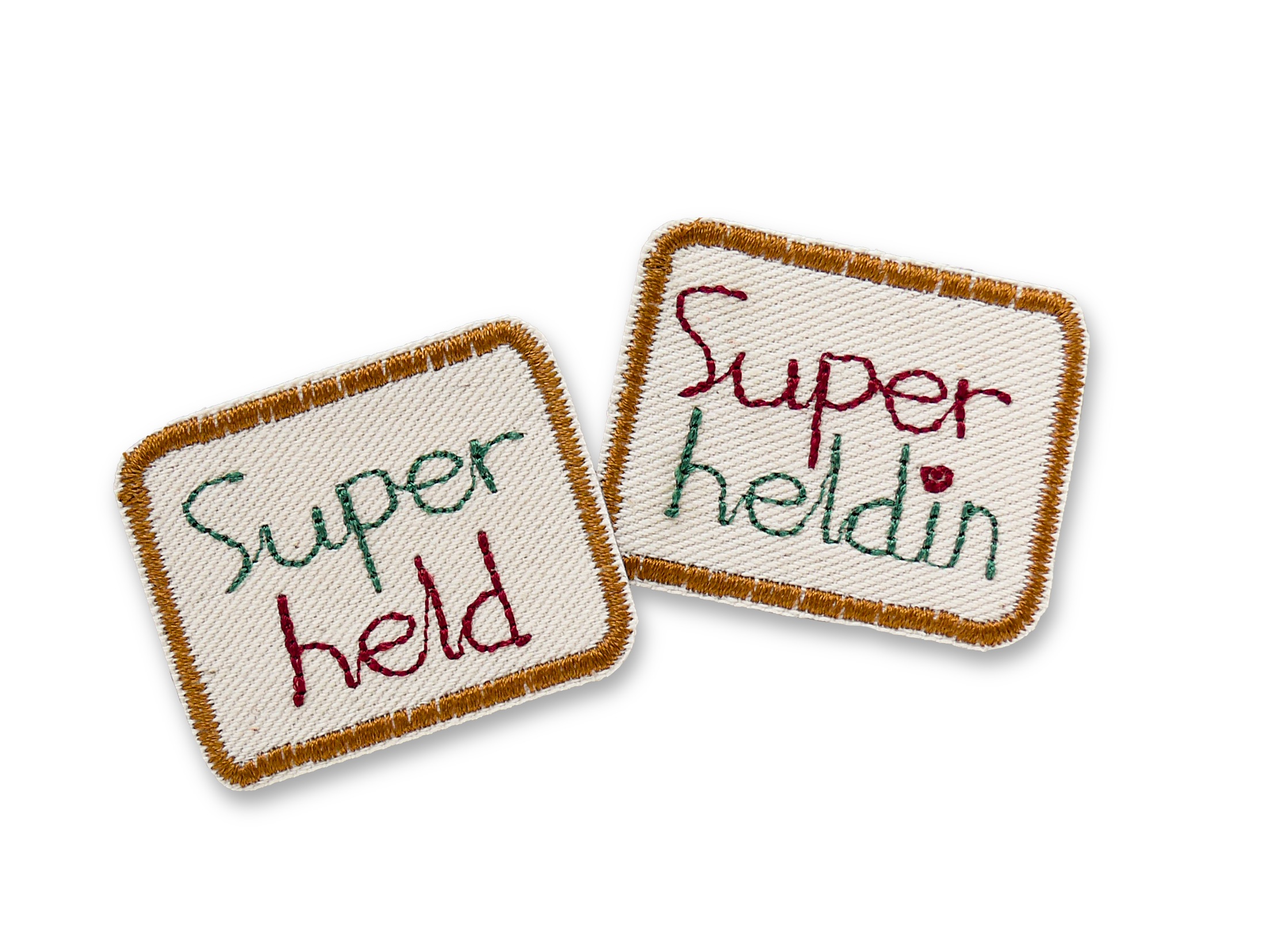 Patch Superheld & Superheldin, 4,5 x 3,5 cm, Hero Aufnäher – Bild 2