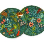 Set 2 Hosenflicken Dschungel grün - 8 cm - Bügelflicken Kinder