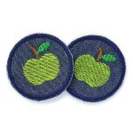 2 Apfel Mini Patches, 4 cm