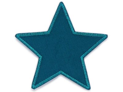 Stern Cord petrol Aufnäher zum aufbügeln für Cordhosen, Baumwollcord 10 x 10 cm petrolfarbener Cordflicken sternförmig, Bügelflicken für Kinderhosen handmade Berlin