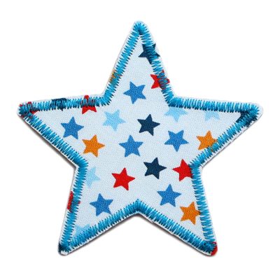 Stern Sternchen bunt Patch, 7,5 cm