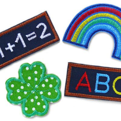 Set 4 Bügelbilder Einschulung