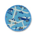 Hosenflicken Autos hellblau, 8 cm