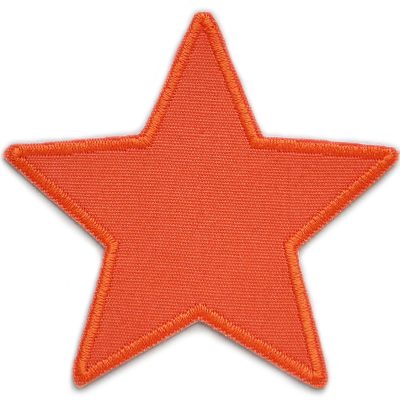 Stern Canvas orange Aufnäher, 10 cm