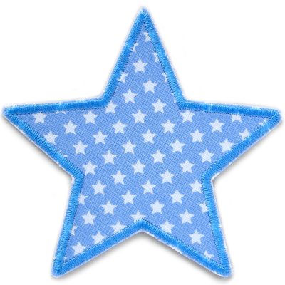 Stern Sternchen hellblau Aufnäher zum aufbügeln