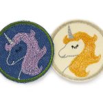 Einhorn Jeansflicken, 2 Farben, 5,5 cm