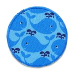 Hosenflicken Wale hellblau, 8 cm