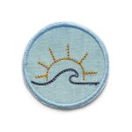 Patch Sonne und Meer Bügelflicken, 6 cm