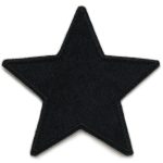 Stern Cord schwarz Aufnäher, 10 cm, Flicken für Cordhosen