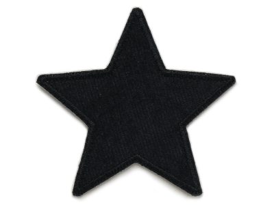 Stern-Bügelflicken aus schwarzem Baumwollcord, 10 x 10 cm, zum Aufbügeln auf Cordhosen und Kinderjeans, Cord-Stern-Aufnäher handmade Berlin
