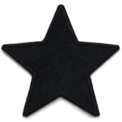 Stern-Bügelflicken aus schwarzem Baumwollcord, 10 x 10 cm, zum Aufbügeln auf Cordhosen und Kinderjeans, handmade Berlin
