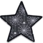 Bügelflicken Stern Spinnennetze, 10 cm