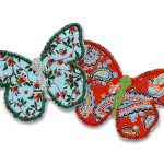 Schmetterling Aufnäher Patch, 2 Farben, 7,5 cm