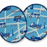 2 Knieflicken Autos hellblau, 2 Größen, Bügelflicken Kinder