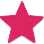 Stern Cord pink Aufnäher - 10 cm - Cordflicken Aufbügler