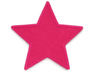 Stern Cord pink Aufnäher zum aufbügeln, Baumwollcord 10 x 10 cm, pinker Cordflicken sternförmig, Bügelflicken für Kinderhosen und Cordhosen handmade Berlin