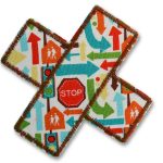 Hosenpflaster Flicken Traffic - 9 cm - Pflaster Bügelflicken