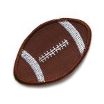 Football Aufnäher Patch braun, 8 x 5 cm, American Football Flicken