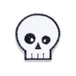 Totenkopf Patch Bügelbild, 5 cm, Mini Piraten Aufnäher