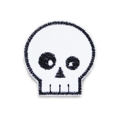 Totenkopf Patch Bügelbild, 5 cm