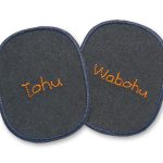 2 Knieflicken Tohu Wabohu - 8 x 10 cm - Canvas Bügelflicken