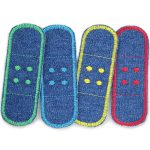 4er Set Jeans Trostpflaster, 8,5 x 3 cm