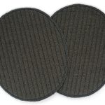 2 XL Cordflicken grau, 10 x 12 cm, Bügelflicken Cord