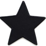 Stern Canvas schwarz Aufnäher - 10 cm - Flicken Aufbügler