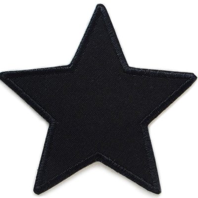 Stern Canvas schwarz zum aufbügeln