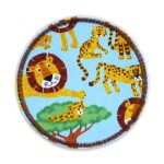 Löwe und Tiger Hosenflicken, 8 cm, Flicken zum aufbügeln