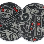 2 XL Knieflicken Roboter & Slogans, 10 x 12cm