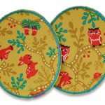2 Knieflicken Waldtiere, 8 x 10 cm, Bügelflicken Tiere