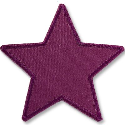 Stern Aufnäher zum aufbügeln brombeerfarben