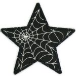 Stern Spinnweben Bügelflicken, 10 cm, Aufbügler Flicken