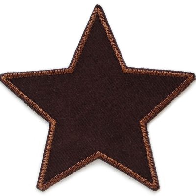Stern Cord dunkelbraun Flicken zum aufbügeln