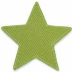 Stern Cord grün Aufnäher - 10 cm - Cordflicken Aufbügler