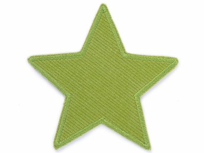 Stern Cord grün Aufnäher Flicken zum aufbügeln, hellgrüner Baumwollcord 10 x 10 cm, grüner Cordflicken sternförmig, Bügelflicken für Cordhosen und Kinderhosen handmade Berlin