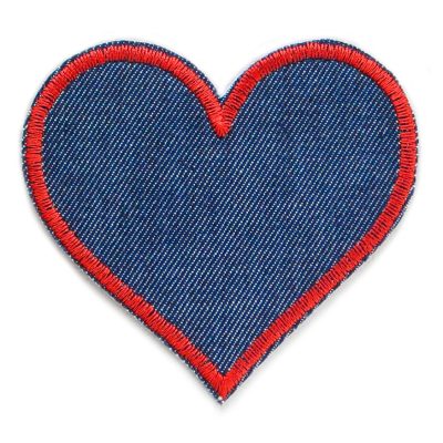 Herz Jeansflicken dunkelblau